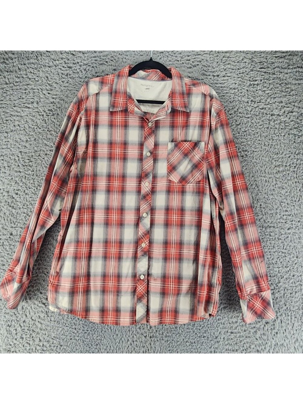 Horny Toad Shirt Mens XXL Red Plaid Long Sleeve Button Up